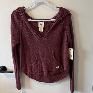 Billabong Maroon Knit Hoodie